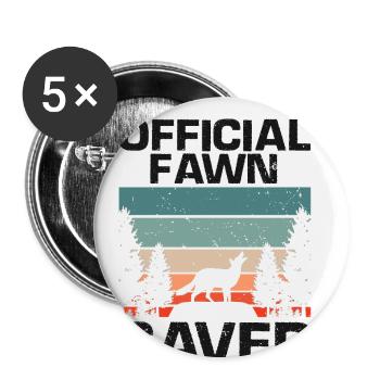 Coyote Design for Coyote Shreactors - Buttons large 2.2''/56 mm (5-pack) - white - Front