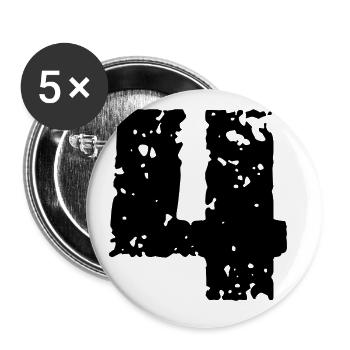 Maillot 4 numéros - Lot de 5 grands badges (56 mm) - blanc - Devant