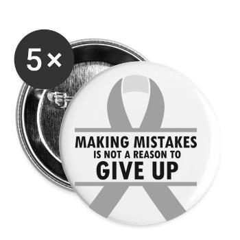 Dyslexia Intervention for Dyslexia Therapy - Buttons large 2.2''/56 mm (5-pack) - white - Front