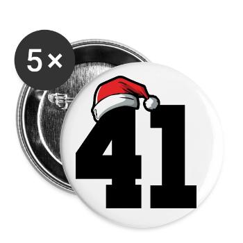 41 Number Christmas - Buttons large 2.2''/56 mm (5-pack) - white - Front