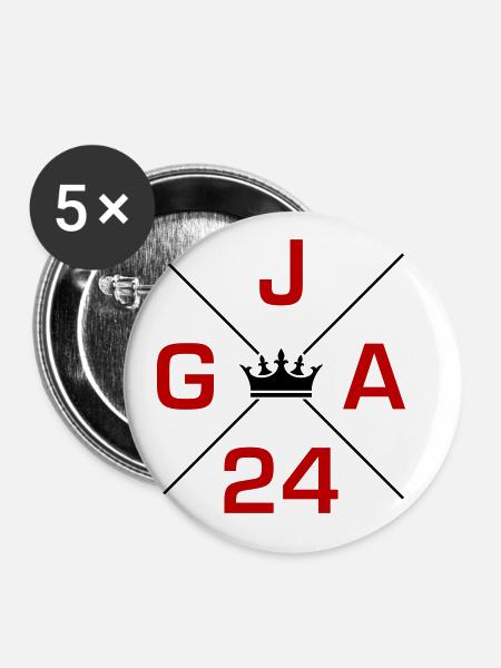 Jga 2024 Junggesellenabschied - Buttons groß 56 mm (5er Pack) - Weiß