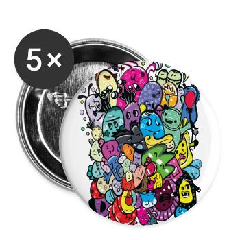 monster friends.png - Buttons large 2.2''/56 mm (5-pack) - white - Front