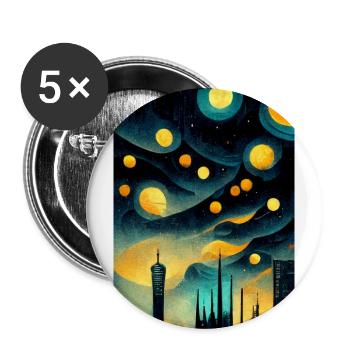 The Star-Rich Future - Buttons large 2.2''/56 mm (5-pack) - white - Front