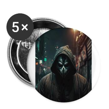 The Man in the Mask Phone & Poster Edition - Buttons large 2.2''/56 mm (5-pack) - white - Front