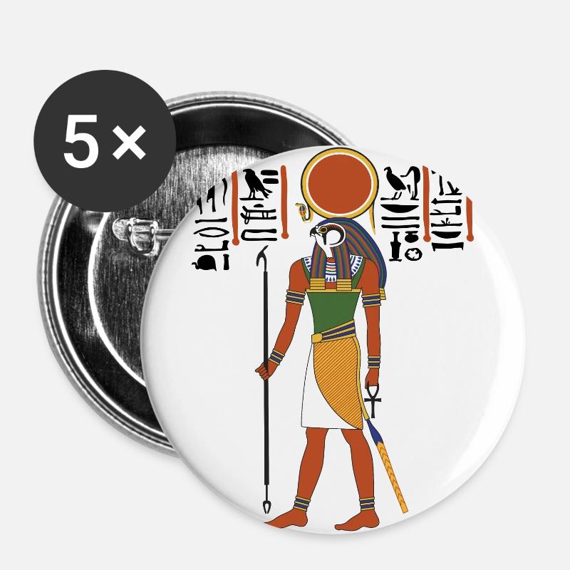 RA Sonnengott - Buttons groß 56 mm (5er Pack) - Weiß