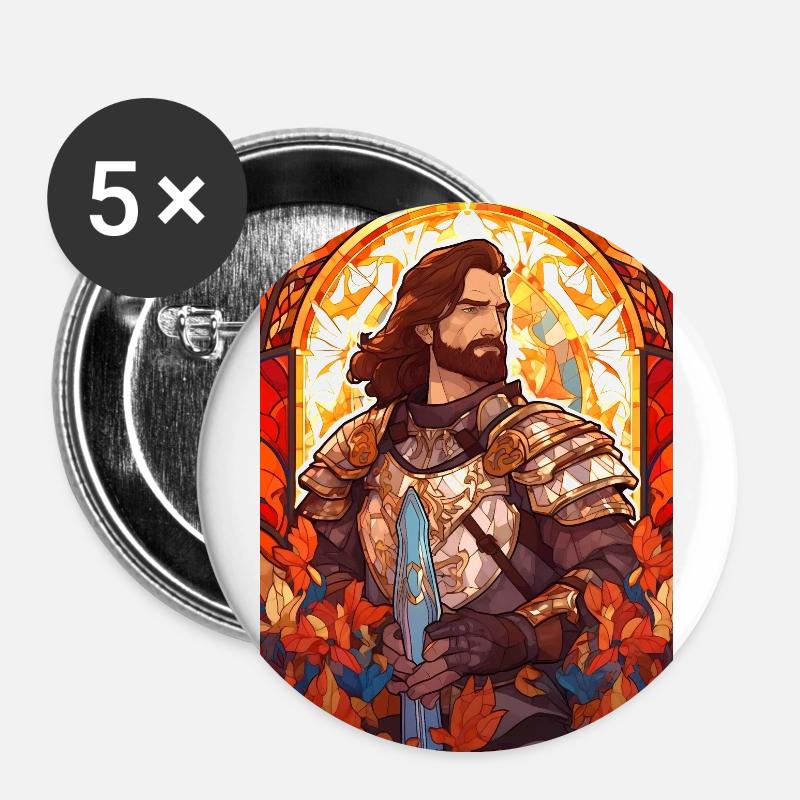 Heroic Splendor - Buttons large 2.2''/56 mm (5-pack) - white