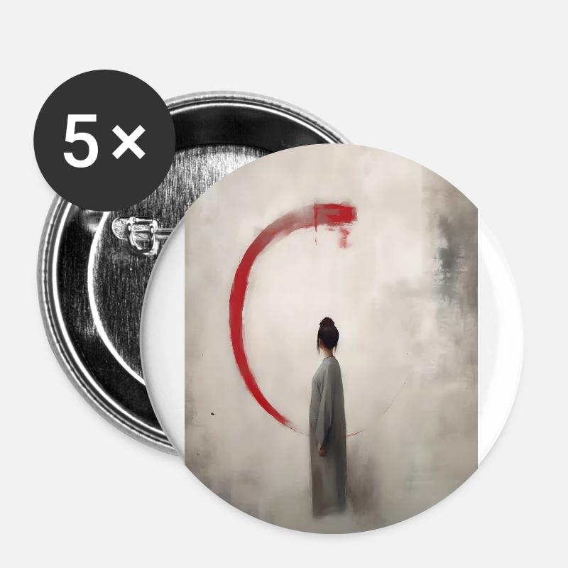 Frau Geist Blut - Buttons groß 56 mm (5er Pack) - Weiß