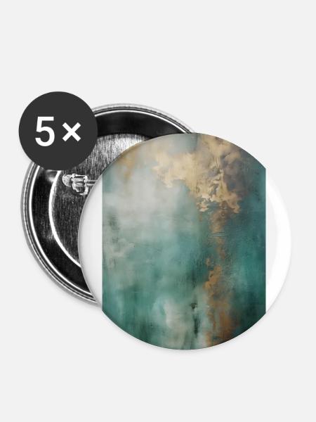Marmor Naturstein Textur - Buttons groß 56 mm (5er Pack) - Weiß