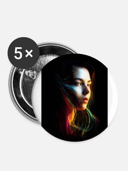 Sinnlich 2 - Buttons groß 56 mm (5er Pack) - Weiß