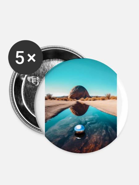 Rund - Buttons groß 56 mm (5er Pack) - Weiß