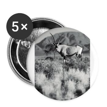 Namibia Orxy Antelope - Buttons large 2.2''/56 mm (5-pack) - white - Front