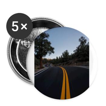 Califonia Snake Road - Buttons large 2.2''/56 mm (5-pack) - white - Front