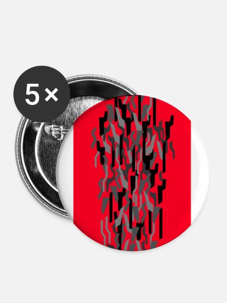 Camouflage Art – Stil trifft Jagd - Buttons groß 56 mm (5er Pack) - Weiß