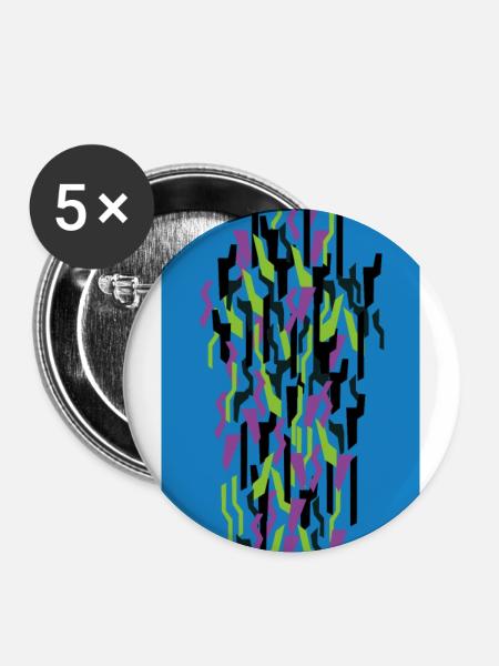 Camouflage Kunst - Buttons groß 56 mm (5er Pack) - Weiß
