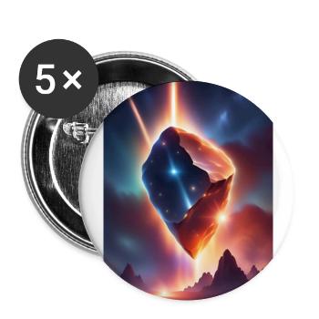 Fantastischer Meteor, der herunterfällt - Buttons groß 56 mm (5er Pack) - Weiß - Vorne