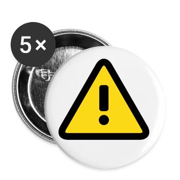 achtung_f2 - Lot de 5 grands badges (56 mm) - blanc - Devant