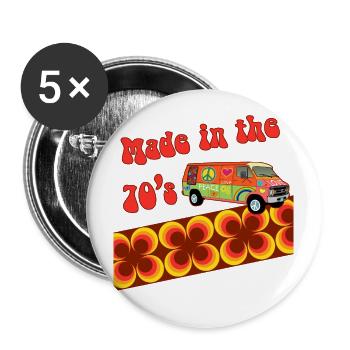 made in the 70s - Buttons large 2.2''/56 mm (5-pack) - white - Front