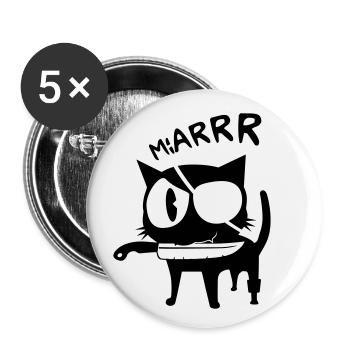 MiArrrr - Lot de 5 grands badges (56 mm) - blanc - Devant