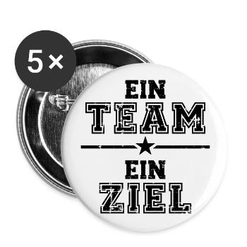 Team - Buttons groß 56 mm (5er Pack) - Weiß - Vorne