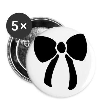 Bow large / bow - party - firm - Buttons large 2.2''/56 mm (5-pack) - white - Front