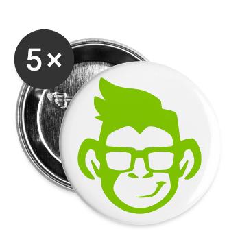 Matora Branding - Buttons large 2.2''/56 mm (5-pack) - white - Front