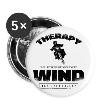 Motorradrennen Motorbike Motorrad Lustiger Spruch - Buttons groß 56 mm (5er Pack) - Weiß - Vorne
