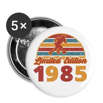 Football Footballer Sports Birthday Year of construction 1985 - Buttons large 2.2''/56 mm (5-pack) - white - Front