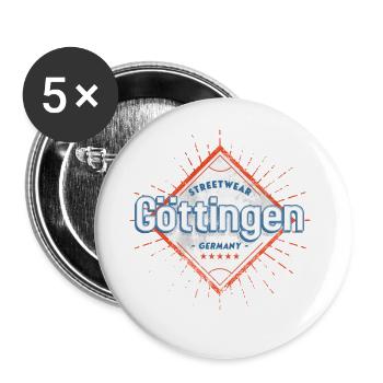 Göttingen Allemagne Ville Skyline Accueil Amour - Lot de 5 grands badges (56 mm) - blanc - Devant