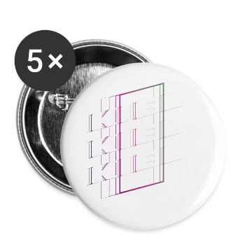 Kiel Germany City Font Skyline Home - Buttons large 2.2''/56 mm (5-pack) - white - Front