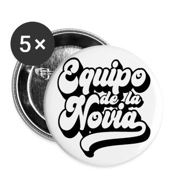 Equipo dela Novia Team Bride Wedding Bridesmaid - Buttons large 2.2''/56 mm (5-pack) - white - Front