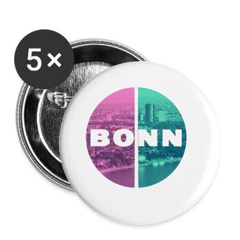 Bonn Deutschland Stadt Skyline Heimat Liebe - Buttons groß 56 mm (5er Pack) - Weiß - Vorne