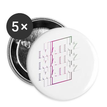 Mainz Germany City Font Skyline Home - Buttons large 2.2''/56 mm (5-pack) - white - Front