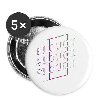 Slough England UK City Font Skyline Home - Buttons large 2.2''/56 mm (5-pack) - white - Front