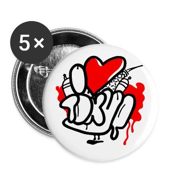 I love Tokyo - Buttons groß 56 mm (5er Pack) - Weiß - Vorne