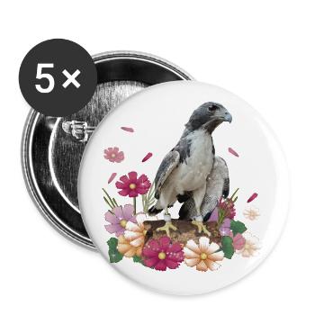 Falcon - Buttons large 2.2''/56 mm (5-pack) - white - Front