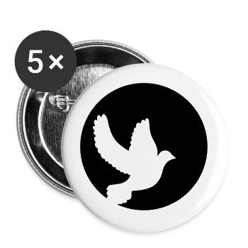 Dove - Buttons large 2.2''/56 mm (5-pack) - white - Front
