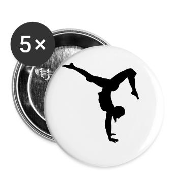 Gymnastics dancer - Buttons large 2.2''/56 mm (5-pack) - white - Front