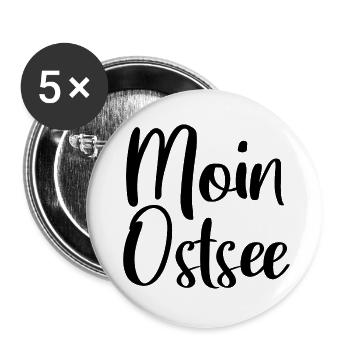 MOIN OSTSEE - Buttons groß 56 mm (5er Pack) - Weiß - Vorne