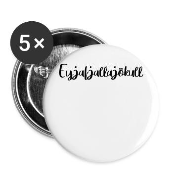 Eyjafjallajökull - Buttons large 2.2''/56 mm (5-pack) - white - Front