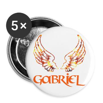 archangel gabriel fire - Buttons large 2.2''/56 mm (5-pack) - white - Front