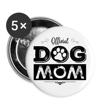 Maman de chien disant amour - Lot de 5 grands badges (56 mm) - blanc - Devant