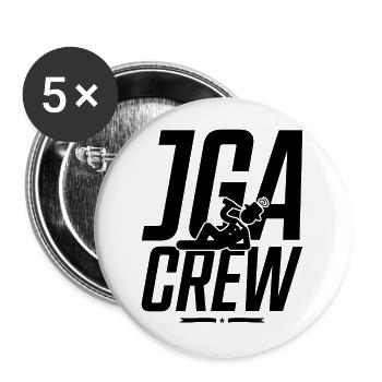 Junggesellen Crew Jga Betrunken - Buttons groß 56 mm (5er Pack) - Weiß - Vorne