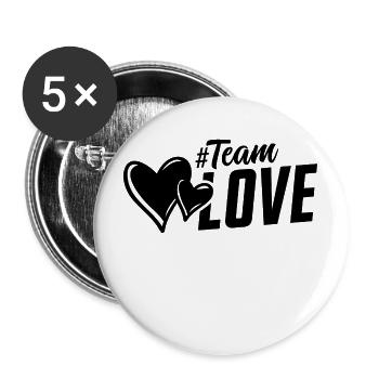 team love love hearts heart - Buttons large 2.2''/56 mm (5-pack) - white - Front
