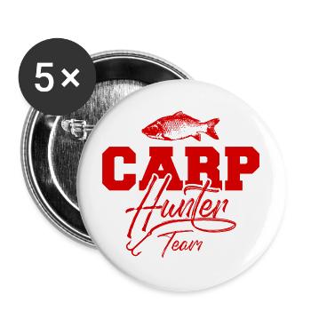Carp fishing fishing team - Buttons large 2.2''/56 mm (5-pack) - white - Front