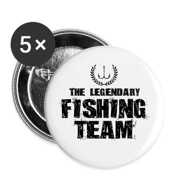 Fishing team fisherman fish hook - Buttons large 2.2''/56 mm (5-pack) - white - Front