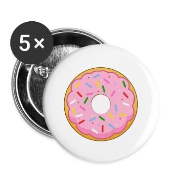 Donut - Buttons groß 56 mm (5er Pack) - Weiß - Vorne