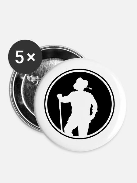 farmer kreis - Buttons groß 56 mm (5er Pack) - Weiß