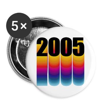 Born in 2005 Year of birth - Buttons large 2.2''/56 mm (5-pack) - white - Front