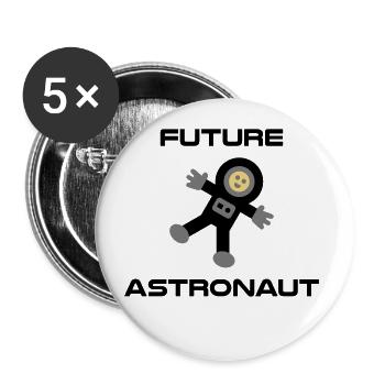 Futur astronaute - Lot de 5 grands badges (56 mm) - blanc - Devant