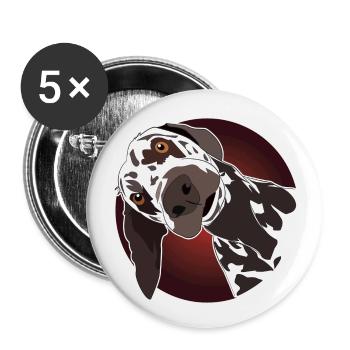 drôle de cadeau dalmate - Lot de 5 grands badges (56 mm) - blanc - Devant